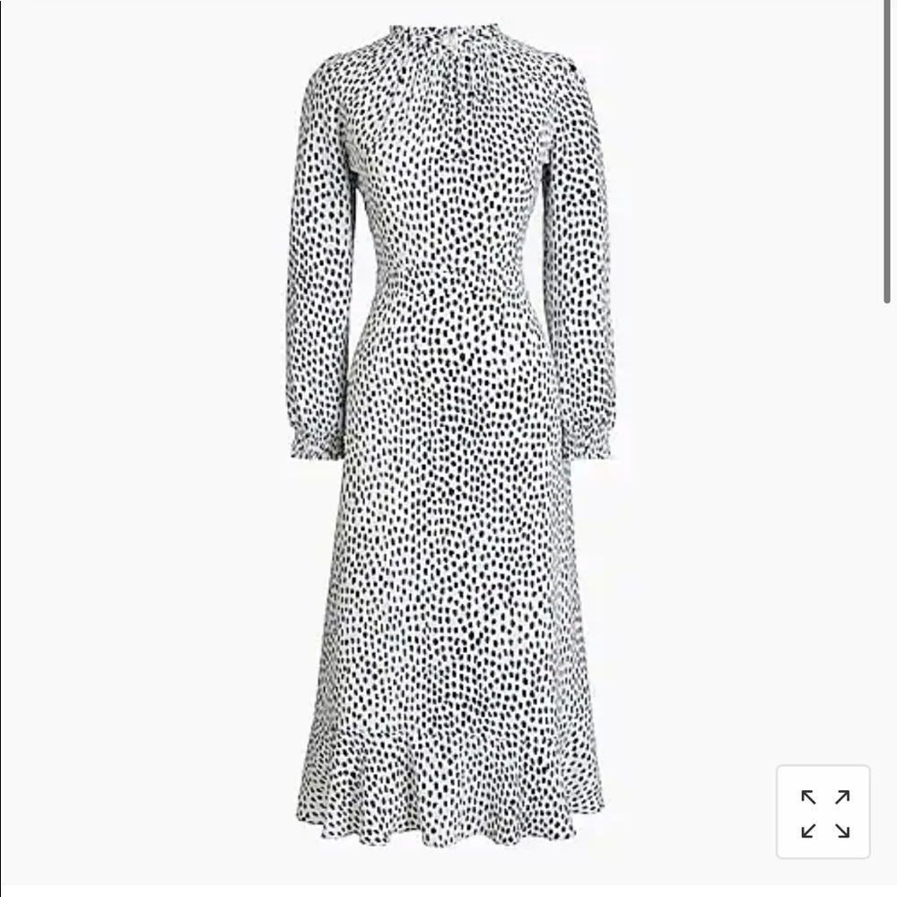 J.Crew Factory Ruffle-Neck Leopard Dress